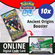 10 Pokémon XY Ancient Origins - PTCGO Live TCG Booster ONLINE Code Cards Lot
