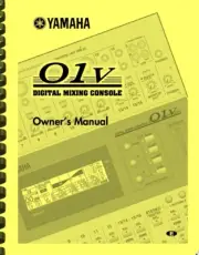 Yamaha 01V Digital Mixing Console OWNER'S MANUAL