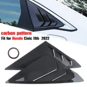 For 2022-2023 Honda Civic 11th Side Window Louver Vent ABS Carbon Fiber Style (for: Honda Civic)
