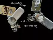Juicy Couture Ipod Shuffle Holder With Chain Silver Y2K Vintage X 2 Bundle New