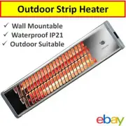 Outdoor Infrared Strip Heater Radiant Patio Halogen Panel Heating Electric NEW