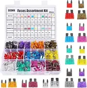 DIANN 485pcs Car Fuses Assortment Kit Mini & Standard Auto Car Truck Blade 2A 3A 5A 7.5A 10A 15A 20A 25A 30A 35A 40A Fuses Kit for Boat Automotive Replacement