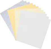 uxcell 200 Pack Toner Reactive Foil,Deco Foil Transfer Sheets 8.5"x11" A4 Hot Foil Paper for Laser Printer Scrapbooking Heat Transfer DIY Craft,Light Gold/Matte Gold/Silver Crystal/Silver