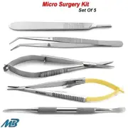 Dental Micro Surgery Instruments Kit Surgical Scissor College Tweezer Molt 9 New