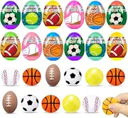 Cherislpy Easter Eggs with Football Design, 12 Pieces, Basket Stuffers Gifts