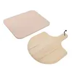 AU (A)Pizza Stone Cordierite Uniform Heat Transfer W/Pizza Peel Paddle Pizza Bak