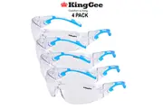 KingGee 4 Pack Drill Clear Work Safety Glasses Workwear Smoke Lens K99063