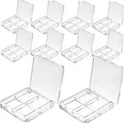 NOLITOY 10pcs Boxes Eye Shadow Box Makeup Container Empty Storage for Eyeshadow Holder Empty Eyeshadow Nude Eyeshadow Palette Eyeshadow Case Cosmetic Color Transparent