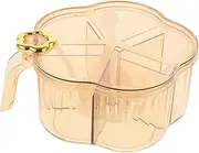 Alipis Masala Box with Lid Five Compartment Spice Holder for Organized Kitchen Storage Pet Material Container Space Saving Condiment Box