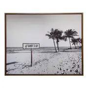 Framed 80x100cm Canvas/Resin Surfs Up Hanging Wall Art Home Decorative Display