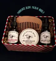MOUNTAIN MAN OILS BEARD OIL , BEARD BALM & ROSEWOOD BEARD COMB HOLIDAY GIFT SET