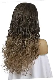 Realistic Fiber Curly Wig for Women Lace Front for Party Cosplay Daily Wear