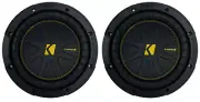 (2) Kicker 50CWCS84 CompC 8" Subwoofers SVC 4 ohm Car Stereo Subs CWCS84