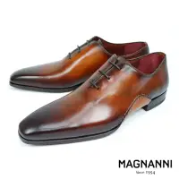 在飛比找momo購物網優惠-【MAGNANNI】經典復古刷色牛津紳士鞋(棕色 22105