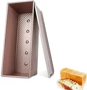Nonstick Loaf Pan Toast Bin Bread Baking Mold, with Lid Nonstick Low Sugar Design for Cake Bread Large Capacity for Commercial Use 1kg Dough