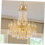 Gold Chandelier French Empire Crystal Chandeliers 6-Light Modern Luxury