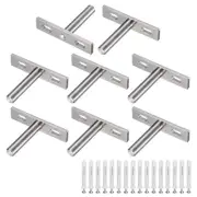 8-Pack Floating Shelf Brackets, 2 Inch Blind Shelf Supports [Nickel]