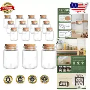 Durable Round Glass Bottles with Cork 80ml - Ideal for Events and Parties
