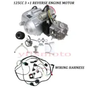 125cc Semi Auto Engine Motor w/Reverse Wiring Kit for Go Kart ATV Quad Cart Dirt