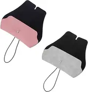 [CATIEBYE] 2Pcs Eyeglass Case Portable Leather Storage Box Grey Durable Protective Container for Sunglasses for Travel Daily Use