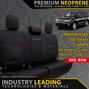 Toyota Landcruiser 200 Series - Sahara (Pre-Facelift) - GP6 Premium Neoprene 2nd Row Seat Covers (Made to Order)