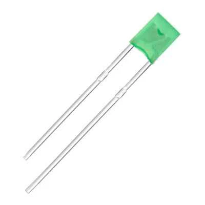 Square Green Diffused Lens LED Diode - Pack of 50