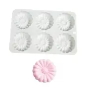 6-Cavity Flower Shape Silicone Mold Baking Tool for Making Chocolate, Candy