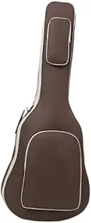 Oshhni 40 41 inch Guitar Bag Travel Backpack Oxford Cloth Thick Padding Protection Adjustable Shoulder Strap Guitar Case Gig Bag, Brown