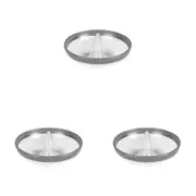 3x Spectrum Cora Plastic Ring Holder Jewellery Holder Organiser Rack Round Grey