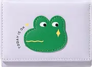 [Sunwel Fashion] Girls Cute 3D Puppy Mini Wallet Tiny Wallet Cash Pocket Card Holder ID Window Purse for Women, 353PURPLE, Duck