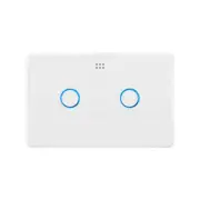 deta white gloss grid connect smart double gang touch light switch