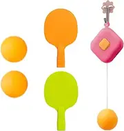 Table Tennis Training Tool | Indoor Kids Table Tennis Practice Trainer - Children Door Pong Game, Portable Workout Set for School, Training Facility
