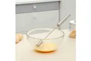 2PCS Stainless Steel Semi-automatic Whisk Egg Beater Mixer Stirrer Foamer Kitchen Tools