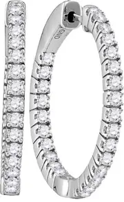 1 7/8CTW-Diamond HOOPS EARRINGS