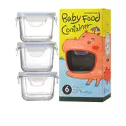 Glasslock Square Baby Food Container 3pc Set 210ml