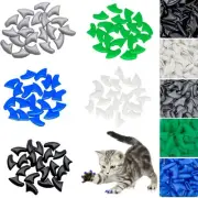 VICTHY 100pcs Boy Cat Nail Caps | Large, Black Blue White Green Grey