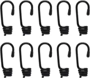 10 X 8mm Plastic-Coated Bungee Shock Cord Hook Spiral Wire Hooks End