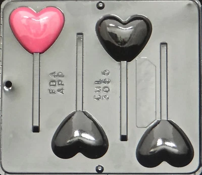 Heart Pop Lollipop Chocolate Candy Mold Valentine 3055 NEW