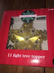 Holiday Style 11 Light Mini Star Gold Tree Topper With Multicolor Lights-SHIP24H