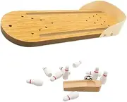 Wooden Mini Bowling Game Set Educational Table Bowling for Interactive Desktop Fun Enhances Hand Eye Coordination for and Learning