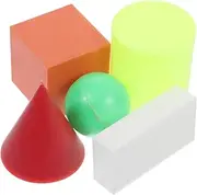 Abaodam Educational Model Toys 1 Set Geometric Shapes Toys Plastic Cube Model Preschool Learning Shape Recognition Safe Polished Material Random