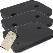 3x DL-pro Filter Suitable for Miele 9164761 Foam Filter 2-Ply 207 x 155 mm Base Filter on Heat Exchanger Condenser Dryer