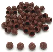 Lego 50 New Reddish Brown Plates Round 1 x 1 w/ Horizontal Swirl Twist Pieces