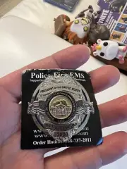 Donald J. Trump Commemorative Inauguration 2020 3" Metal Badge Thin Blue Line