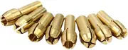 DOITOOL 24pcs Brass Collet for Rotary Tools Golden Compatible with Tools Shank Brass for Hardware and Hobby Projects