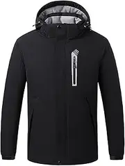 [Chengde] Heating Jacket Heating Cotton Electric Jacket Outdoor Mountaineering Suit Cold Proof Clothing,Black,L