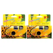 2 Pcs Sun Flash D-10 Single Use One Time Use Disposable Film Camera