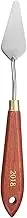 Palette Knife Painting Tool 2.36" x 0.98" Stainless Steel Teardrop Blade 8.07" Length Spatula Painting Pallet Knives with Hole Beech Wood Handle for Oil Acrylic Canvas, Red/Silver