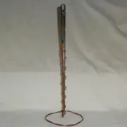 15" Hand Carved Newt Mahoe Wood Magic Wand Wizard Witch Wicca w/ Velvet Bag