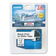Brother P-Touch TZe Standard Adhesive Laminated Labeling Tape, 1 1/2"w, Black on